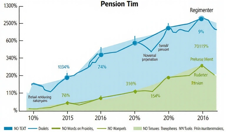 Graphique montrant l'évolution des pensions
